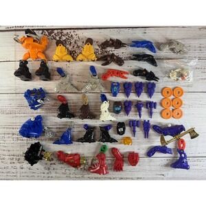 Vintage 1980's Tomy Starriors Action Figures Parts Pieces Lot